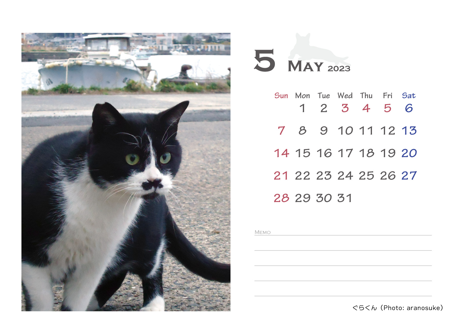 2023年のねこ写真-卓上カレンダー – ながさき地域ねこ活動支援